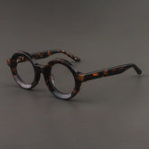 Ayers Retro Acetate Glasses Frame Round Frames Southood Leopard